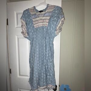 Bohemian Blue Patterned Dress